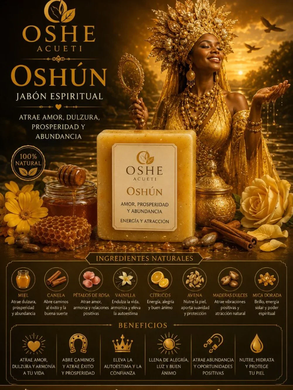 OSHE ACUETI Jabón Unisex Oshún 130 g